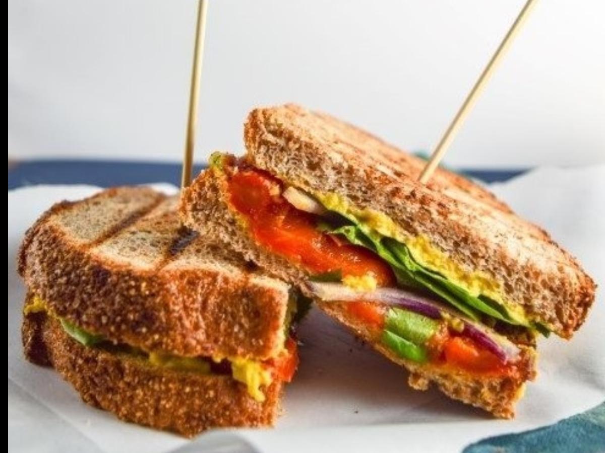 Veggie and Hummus Sandwich Healthy Recipe