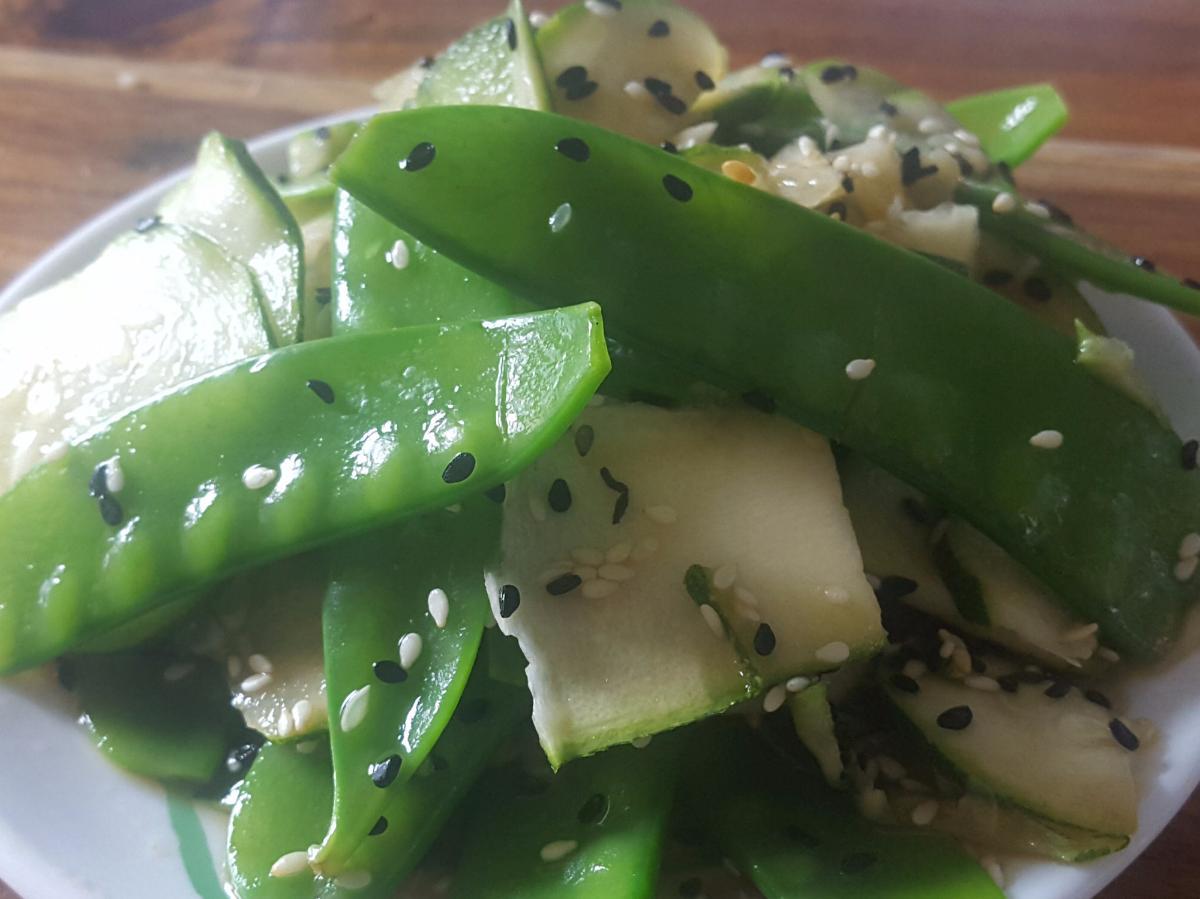 Zucchini and Snow-Pea Salad Healthy Recipe