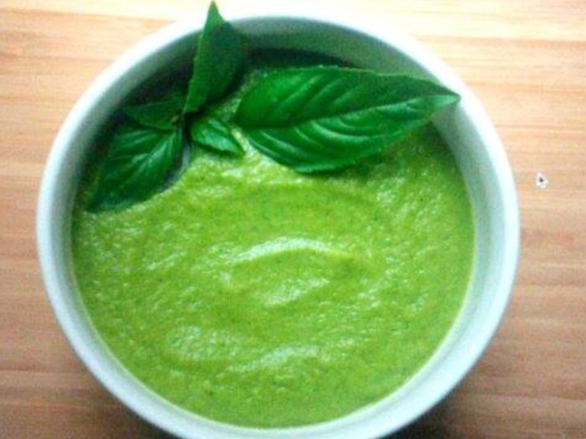 Zucchini Basil Soup Healthy Recipe
