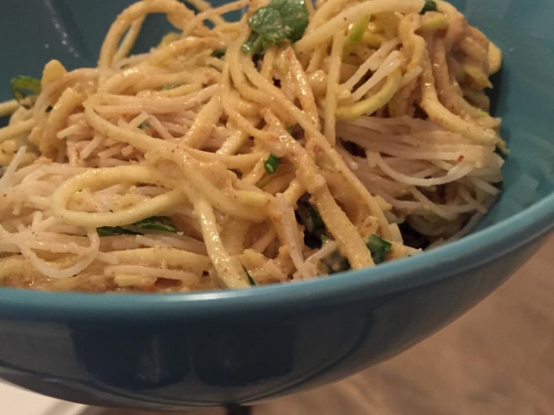 Zucchini Peanut Noodles Healthy Recipe