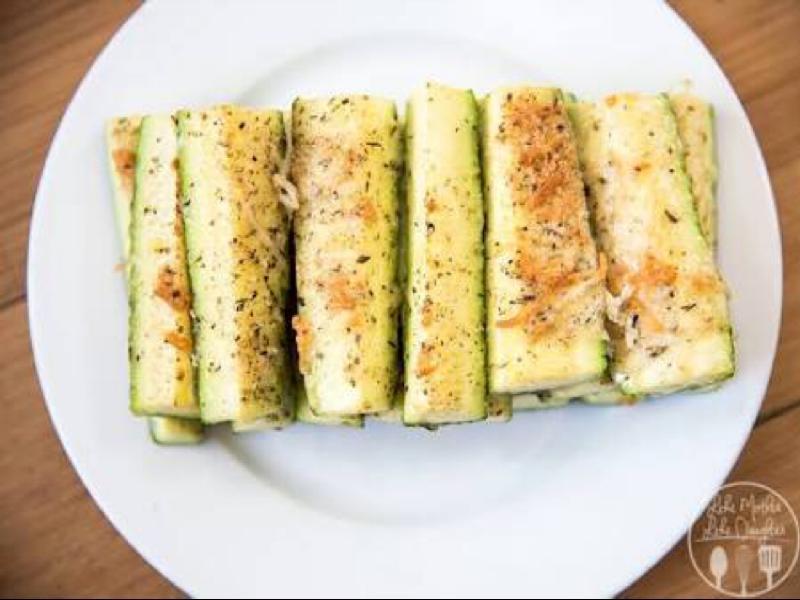 Zucchini Spears with Parmesan Healthy Recipe