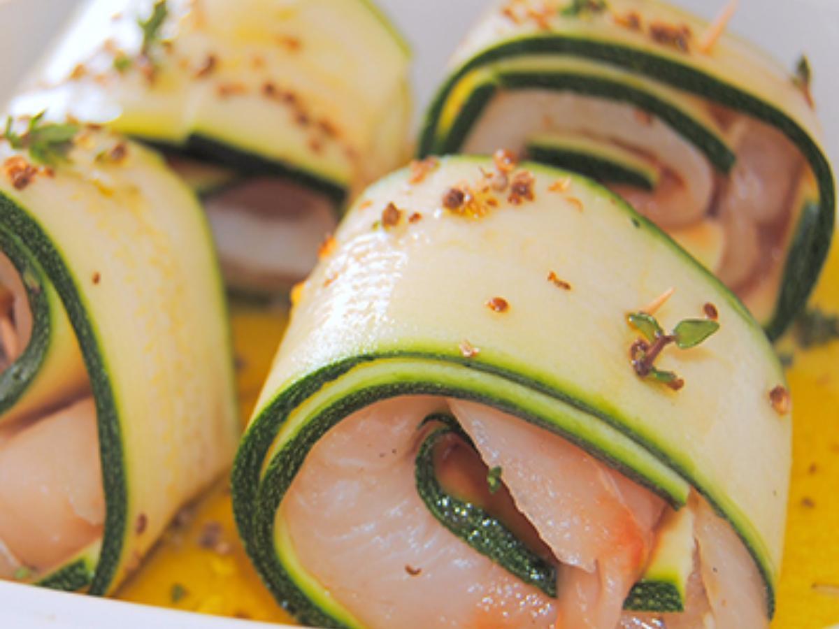 Zucchini-Wrapped Fish Fillets Healthy Recipe