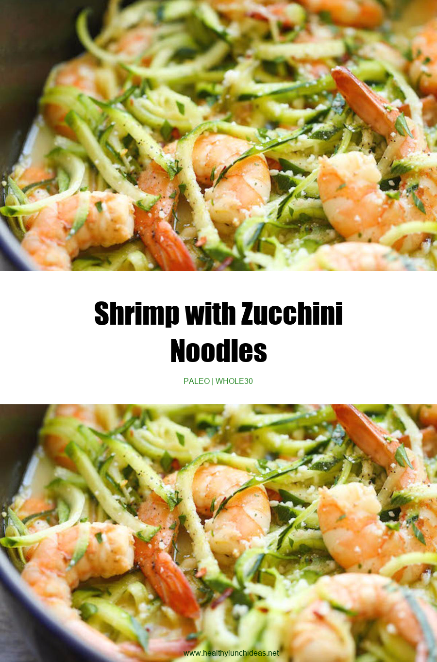 Healthy Recipes: Shrimp with Zucchini Noodles Recipe