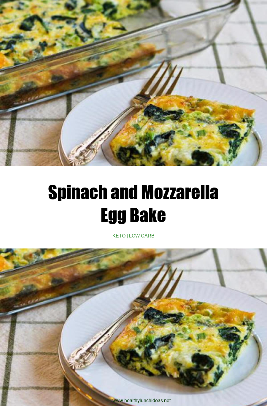 Healthy Recipes: Spinach and Mozzarella Egg Bake Recipe